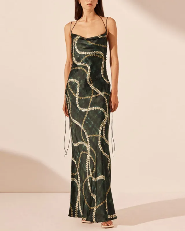 Noa Silk Maxi Dress sold by TNT Fashion