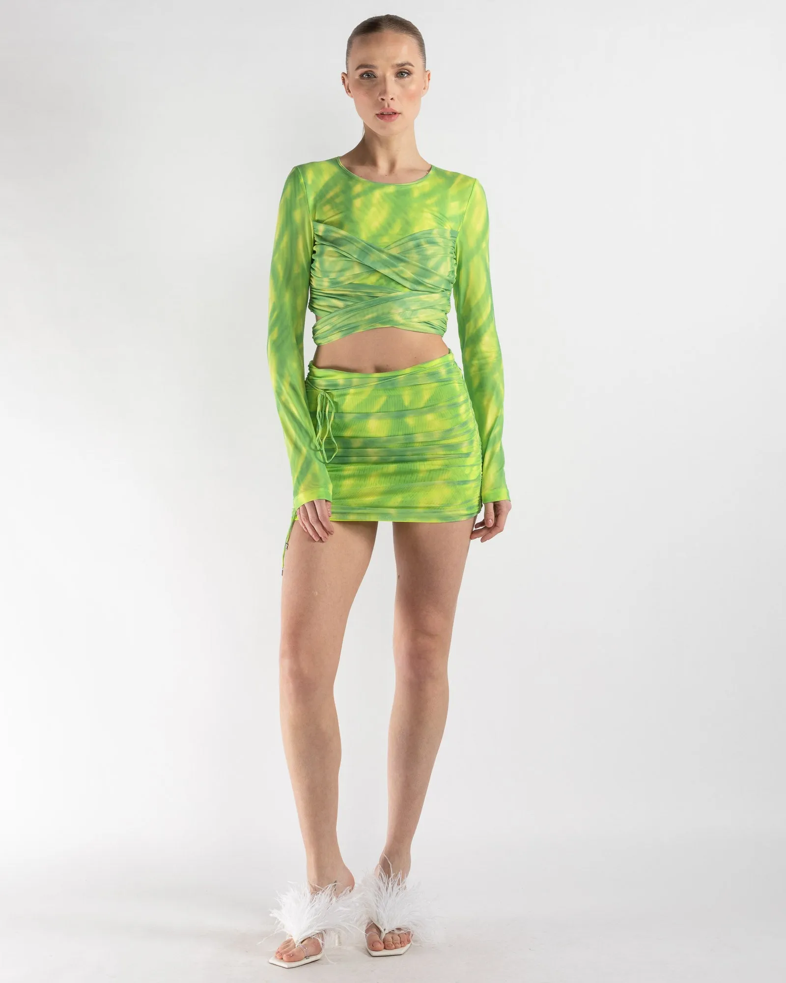 Mesh Long Sleeve Crop Top sold by TNT Fashion product image thumbnail 2