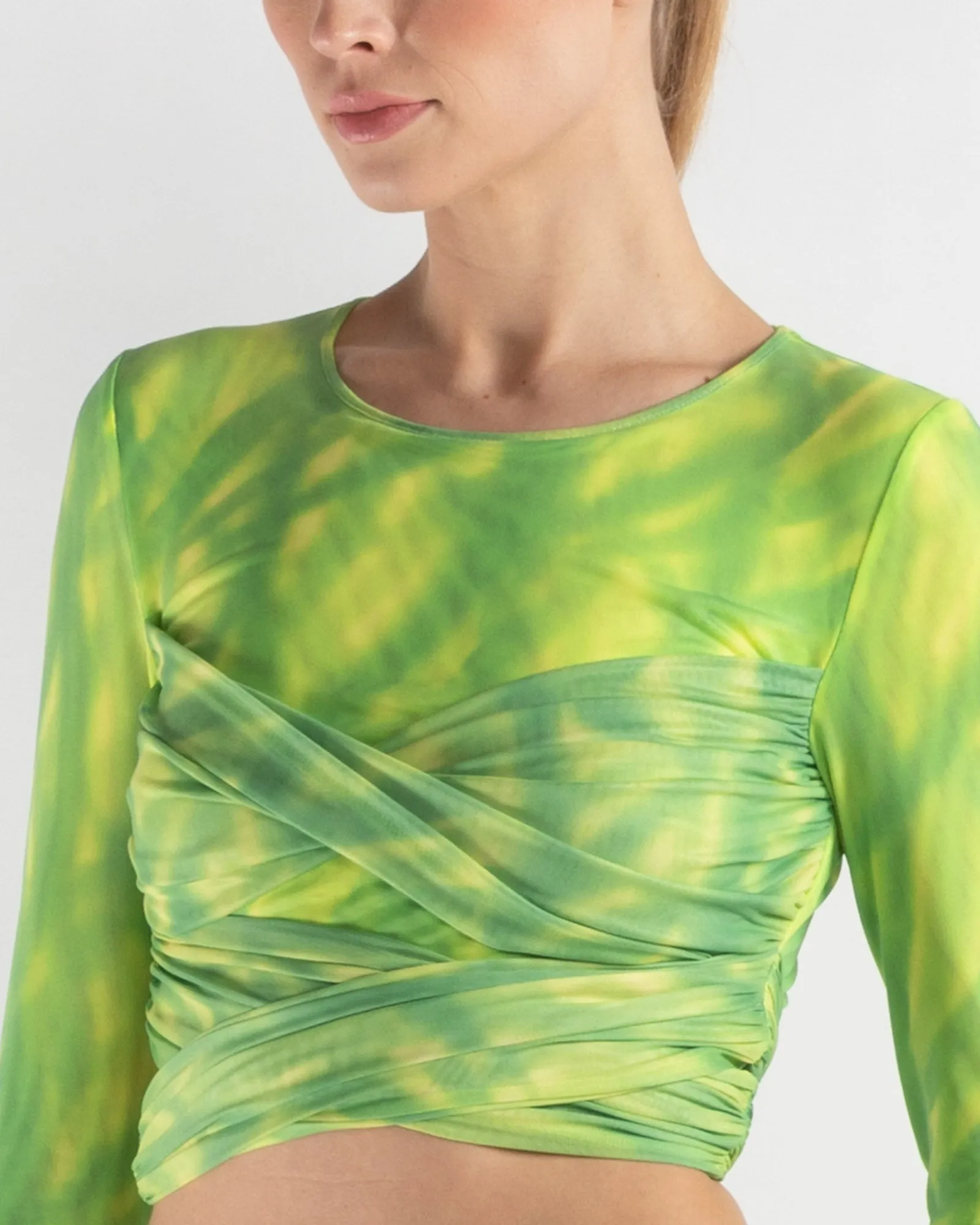 Mesh Long Sleeve Crop Top sold by TNT Fashion product image thumbnail 5