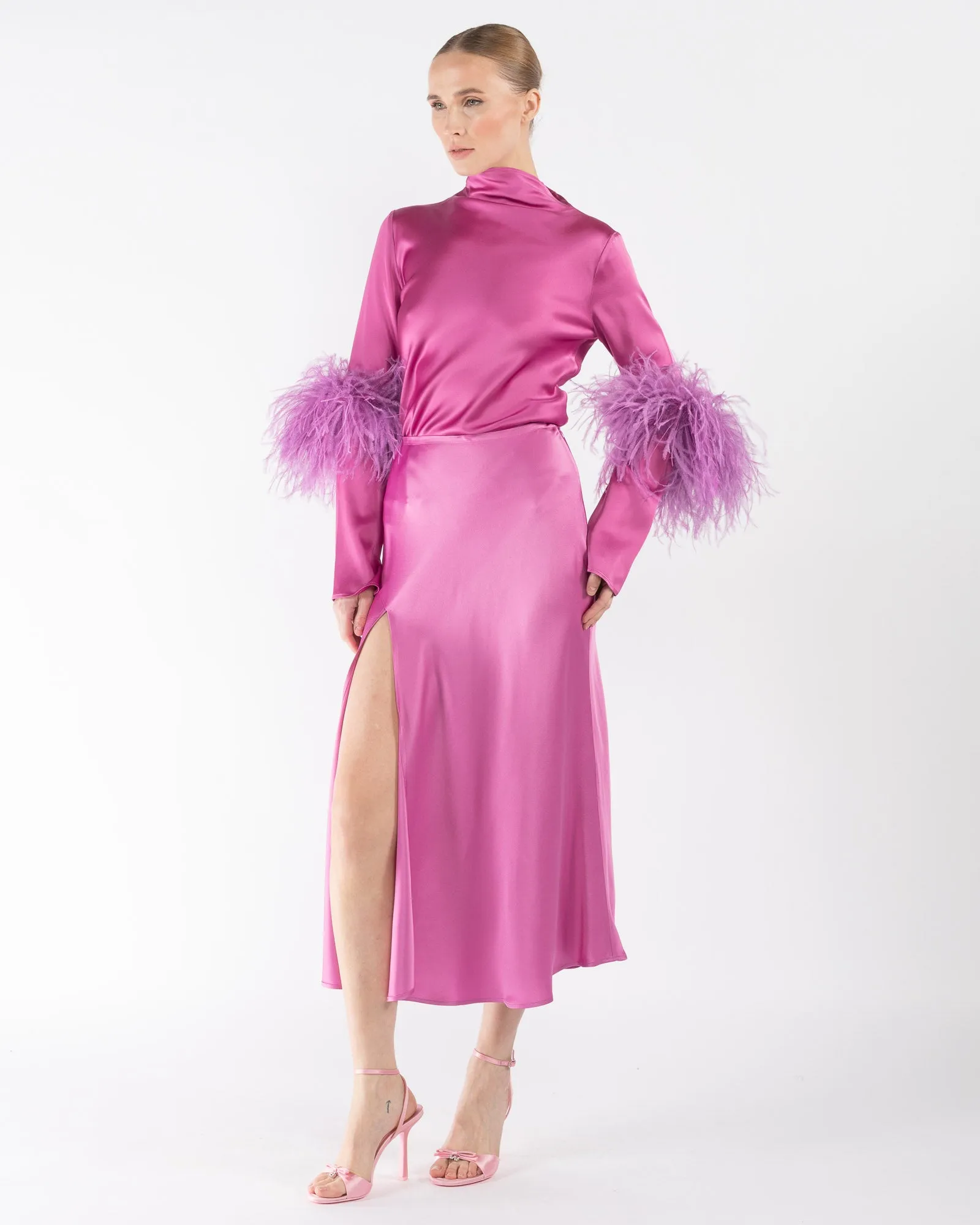 Satin Midi Skirt sold by TNT Fashion product image thumbnail 2