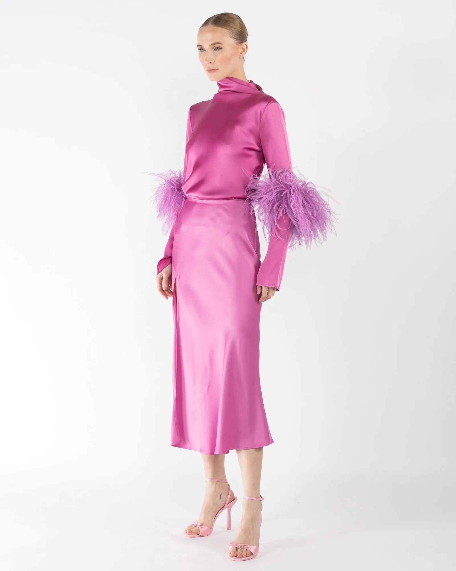 Satin Midi Skirt sold by TNT Fashion product image thumbnail 4