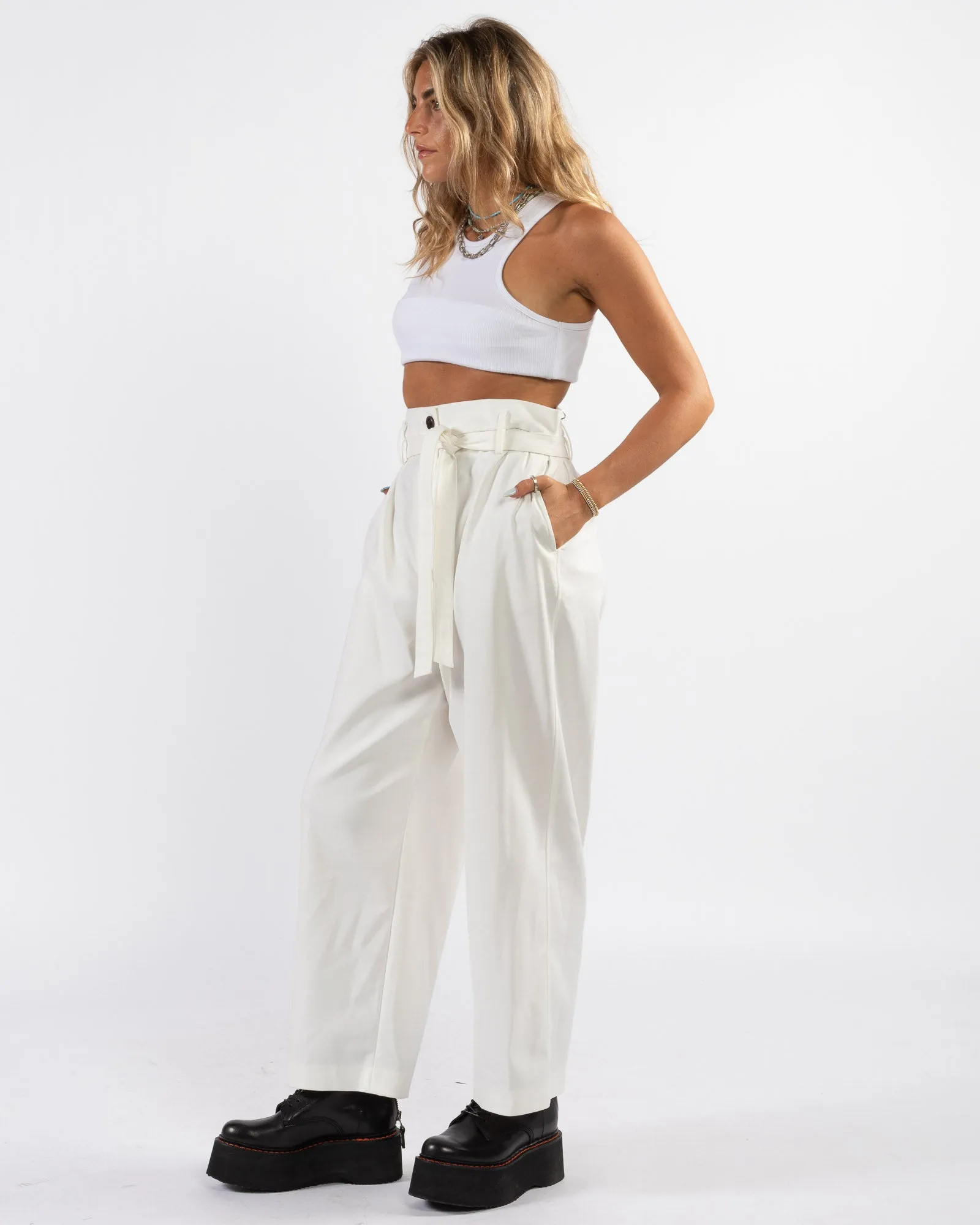 Paper Bag Cropped Pants sold by TNT Fashion product image thumbnail 4