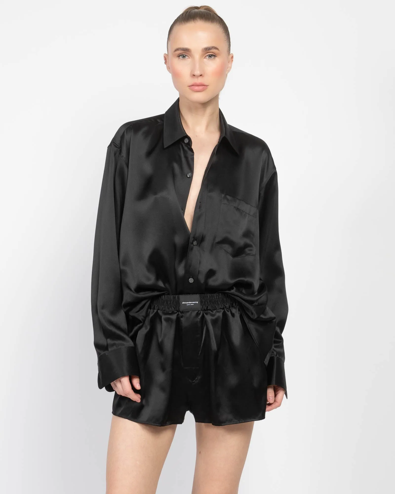 Logo Button Up Boxer Romper sold by TNT Fashion