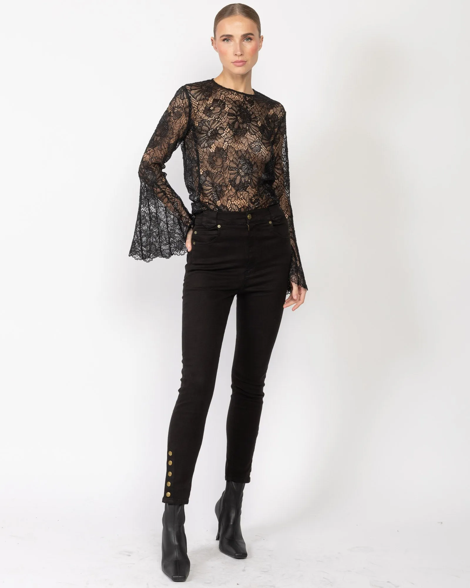 Lace Flutter Sleeve Blouse sold by TNT Fashion product image thumbnail 2