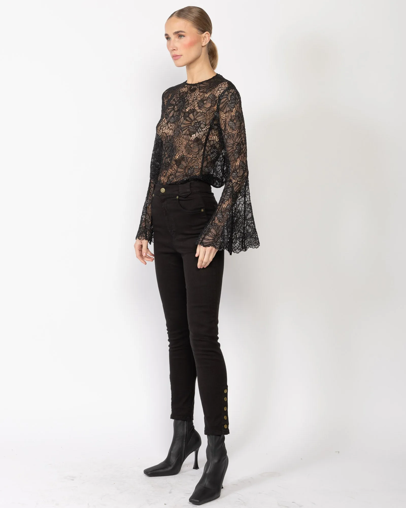 Lace Flutter Sleeve Blouse sold by TNT Fashion product image thumbnail 4