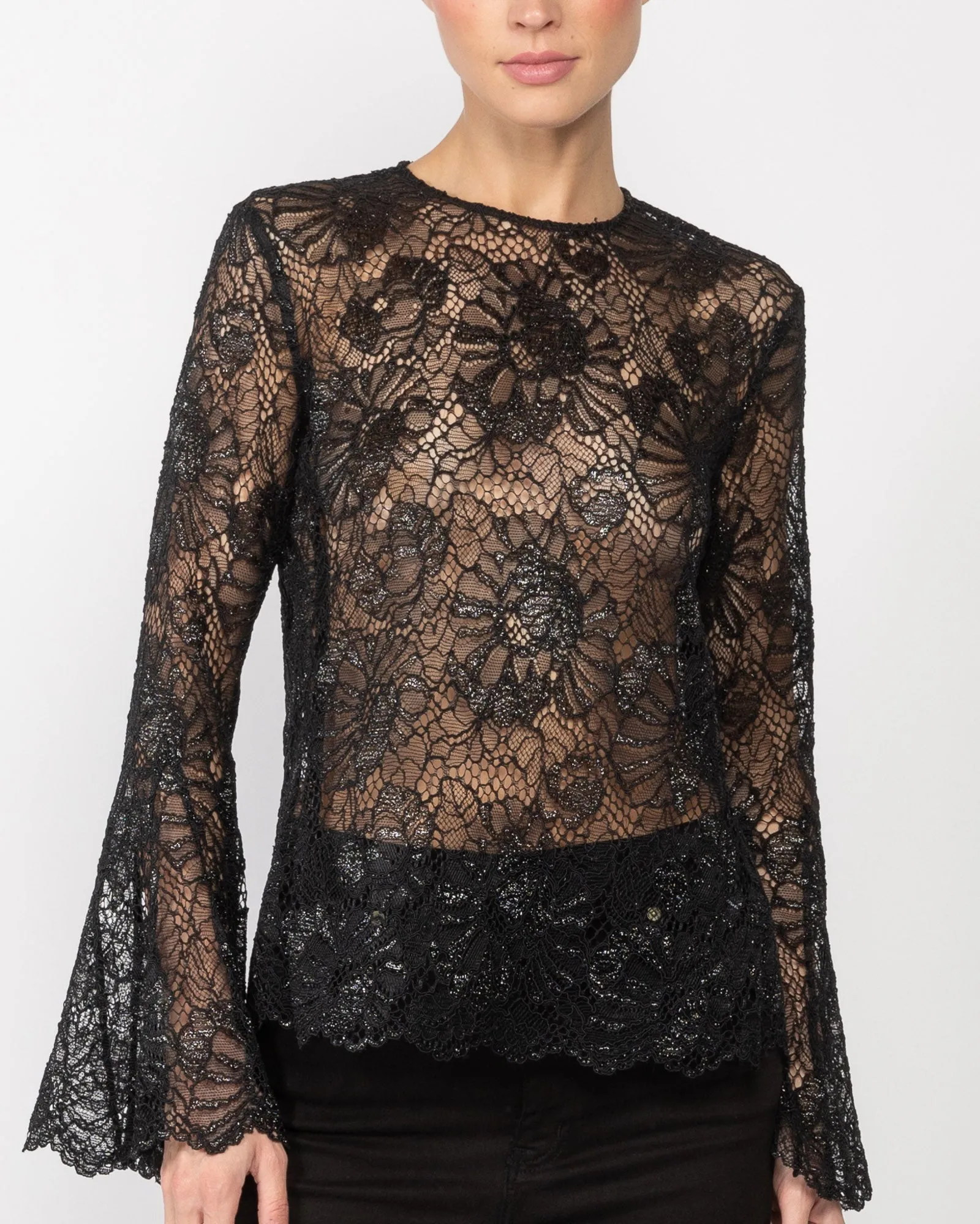 Lace Flutter Sleeve Blouse sold by TNT Fashion product image thumbnail 5