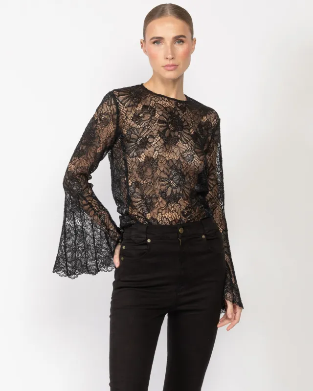 Lace Flutter Sleeve Blouse sold by TNT Fashion