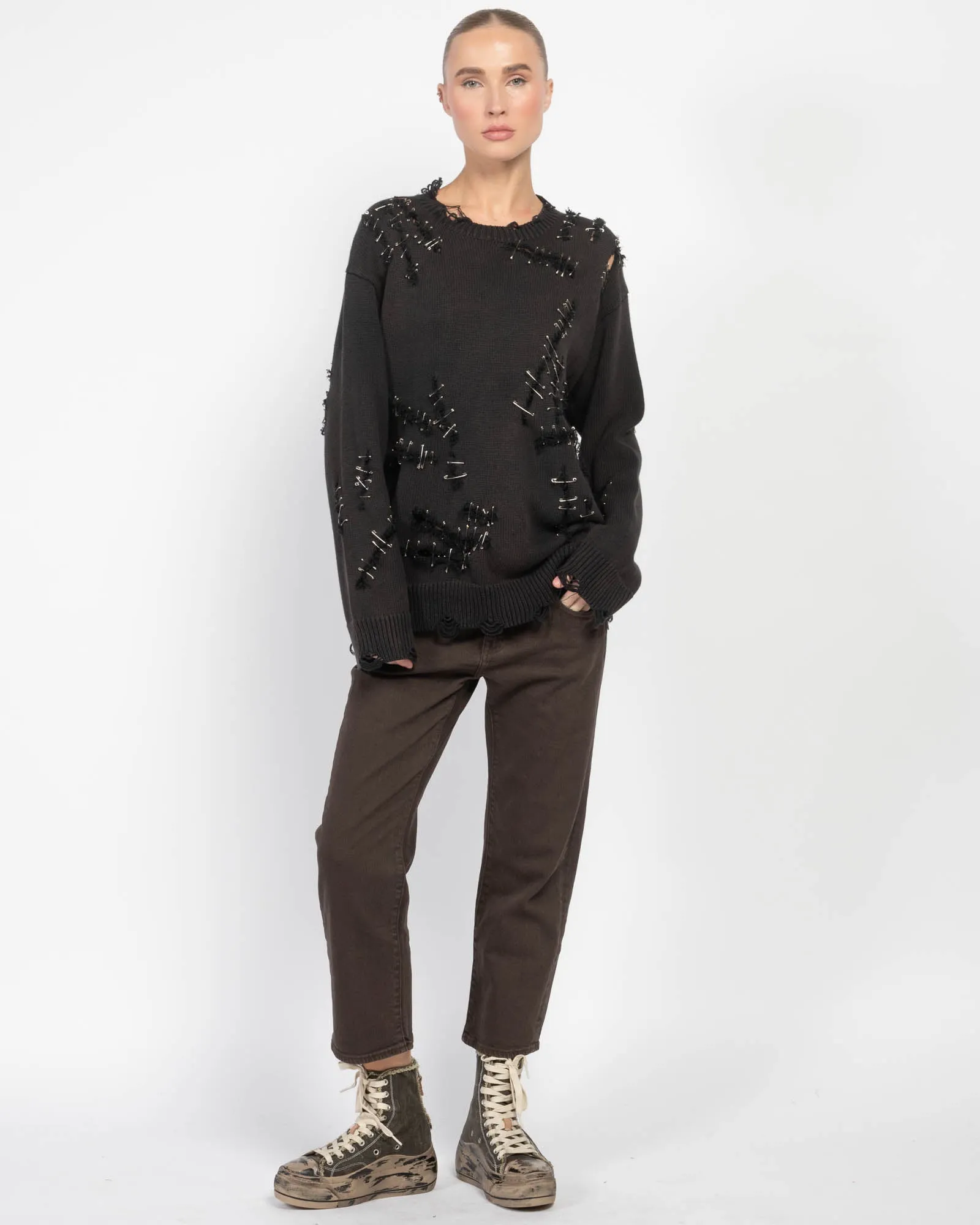 Slashed Boyfriend Sweater sold by TNT Fashion product image thumbnail 2