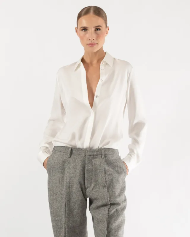 Long Sleeve Slim Silk Shirt sold by TNT Fashion