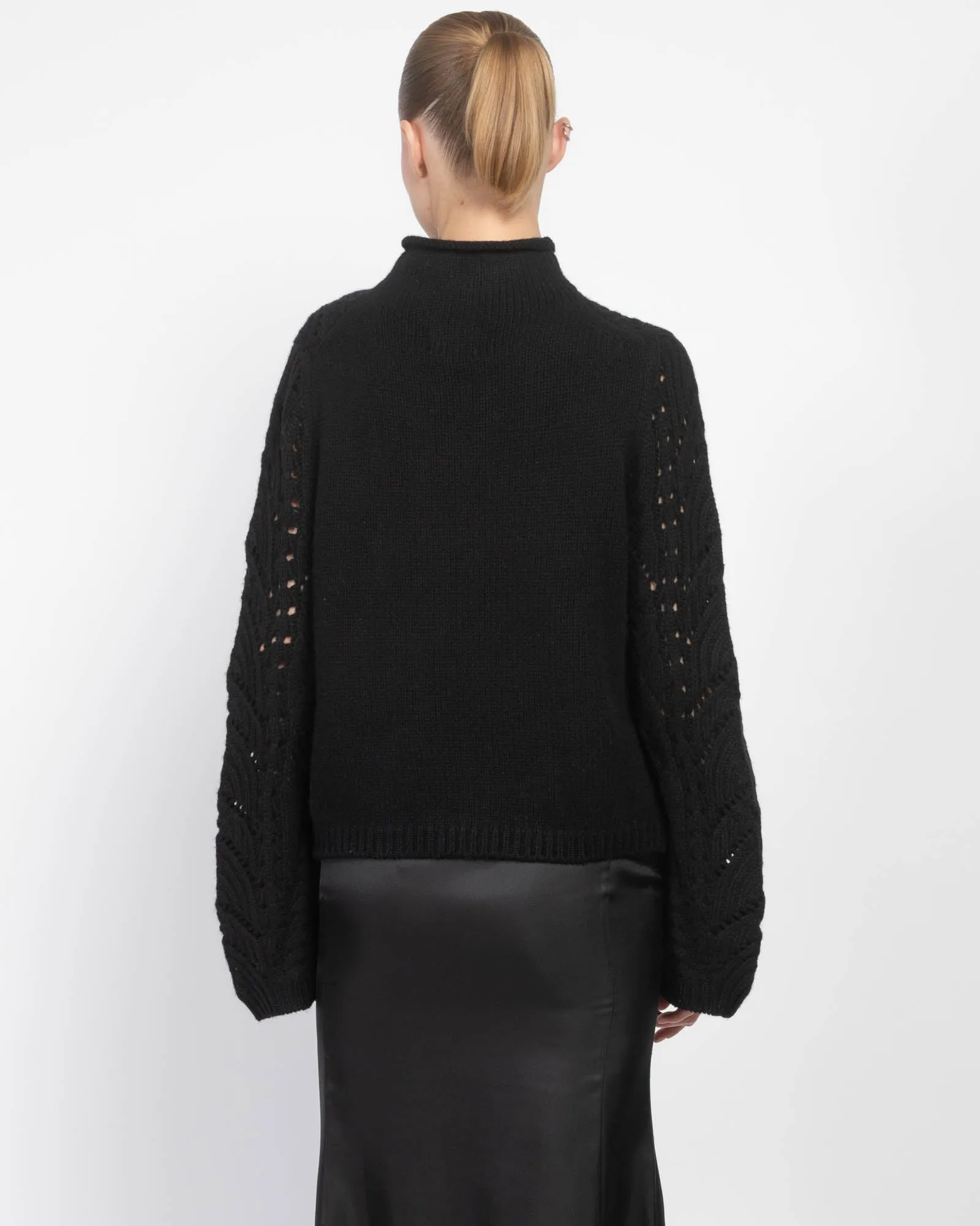 Knit Lace Turtleneck Sweater sold by TNT Fashion product image thumbnail 3