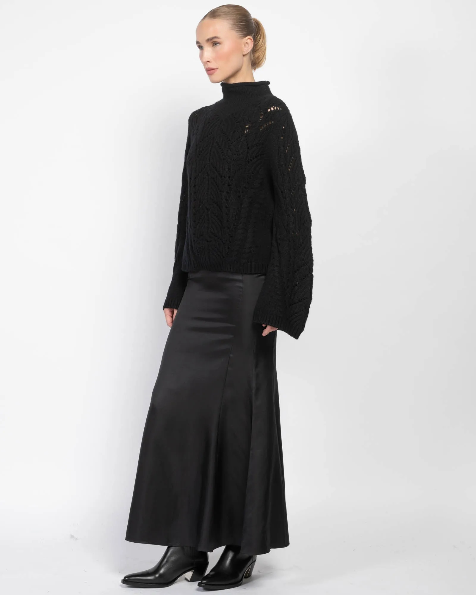 Knit Lace Turtleneck Sweater sold by TNT Fashion product image thumbnail 4