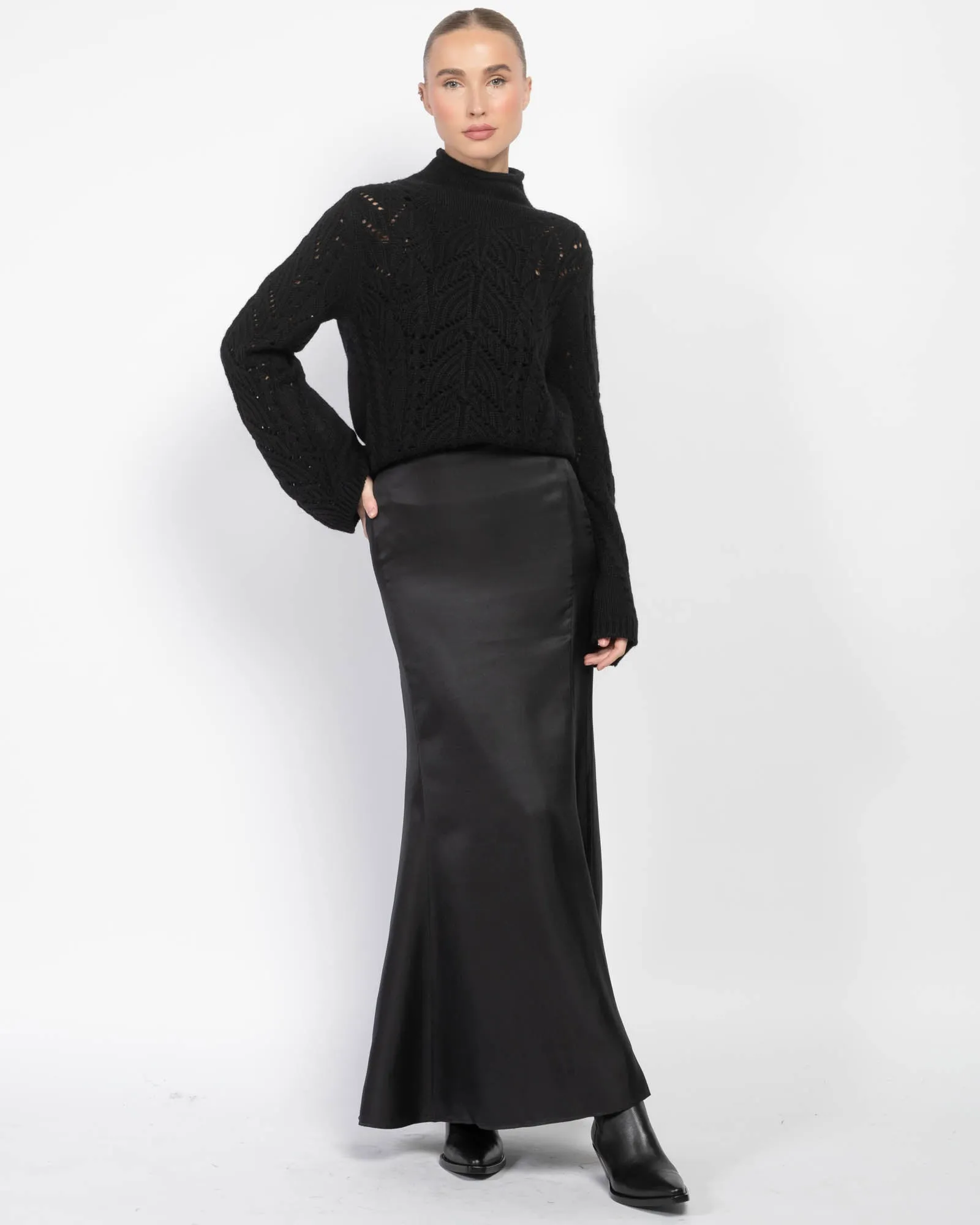 Knit Lace Turtleneck Sweater sold by TNT Fashion product image thumbnail 2