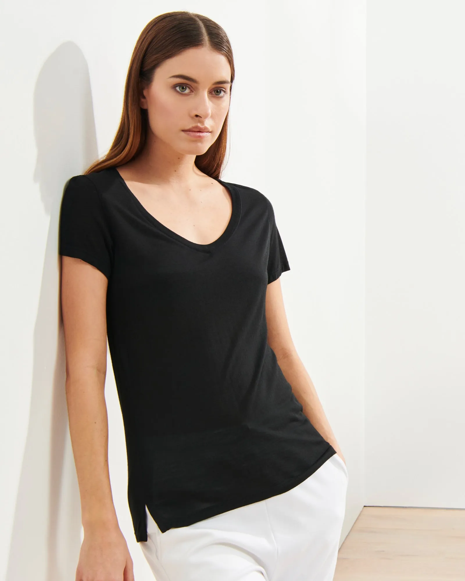 Modal Classic V-Neck T-Shirt sold by TNT Fashion product image thumbnail 5