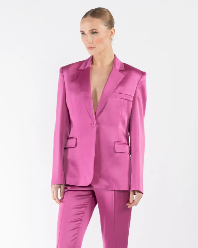 Satin Shoulder Blazer sold by TNT Fashion