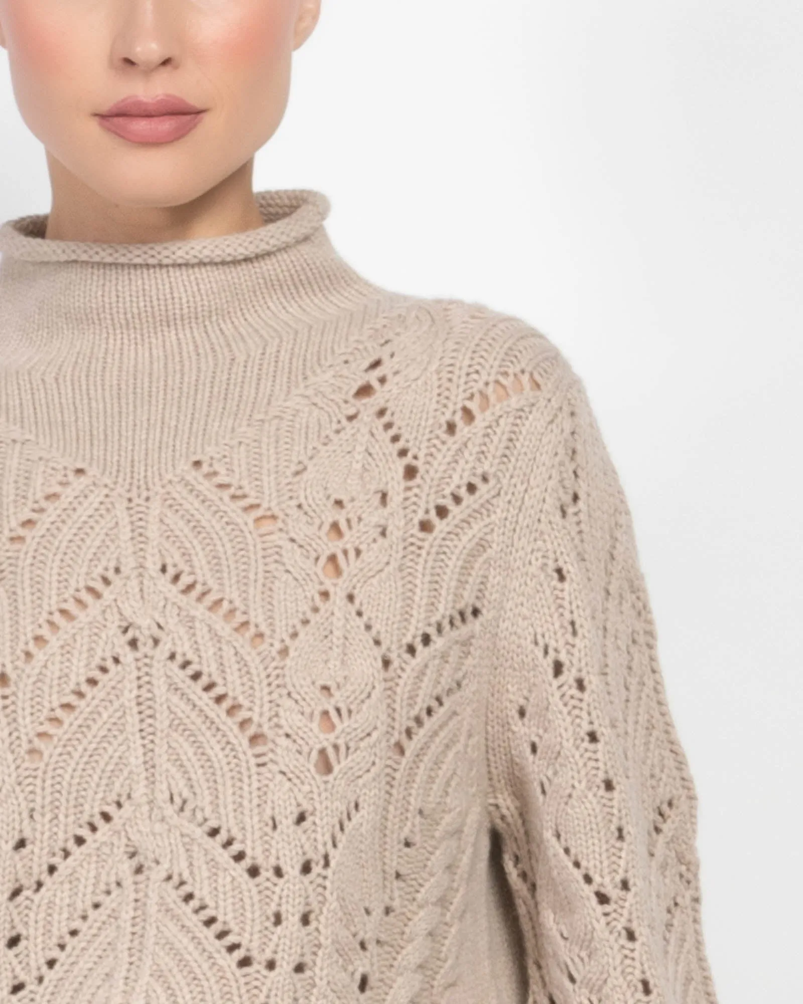 Knit Lace Turtleneck Sweater sold by TNT Fashion product image thumbnail 5