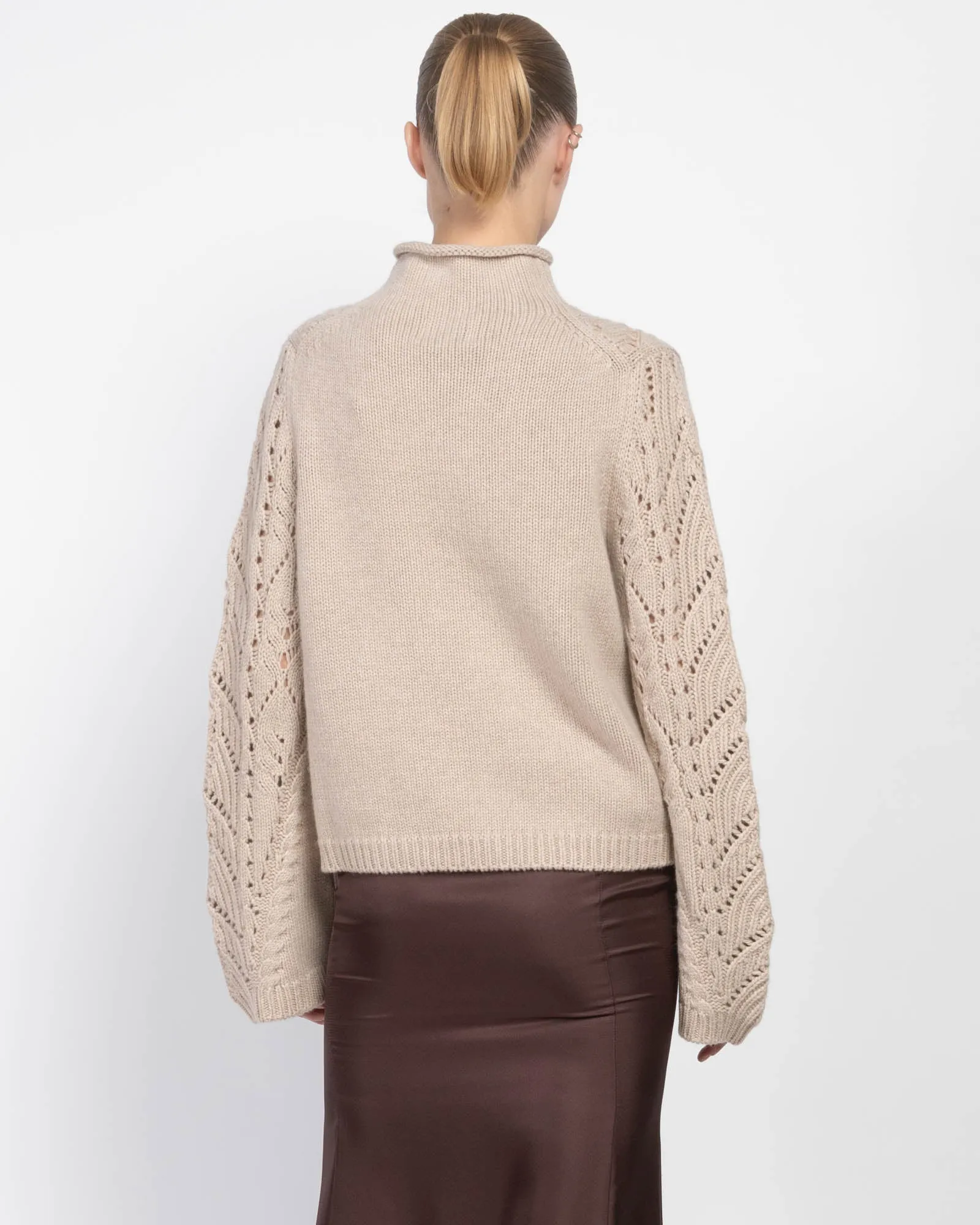 Knit Lace Turtleneck Sweater sold by TNT Fashion product image thumbnail 3