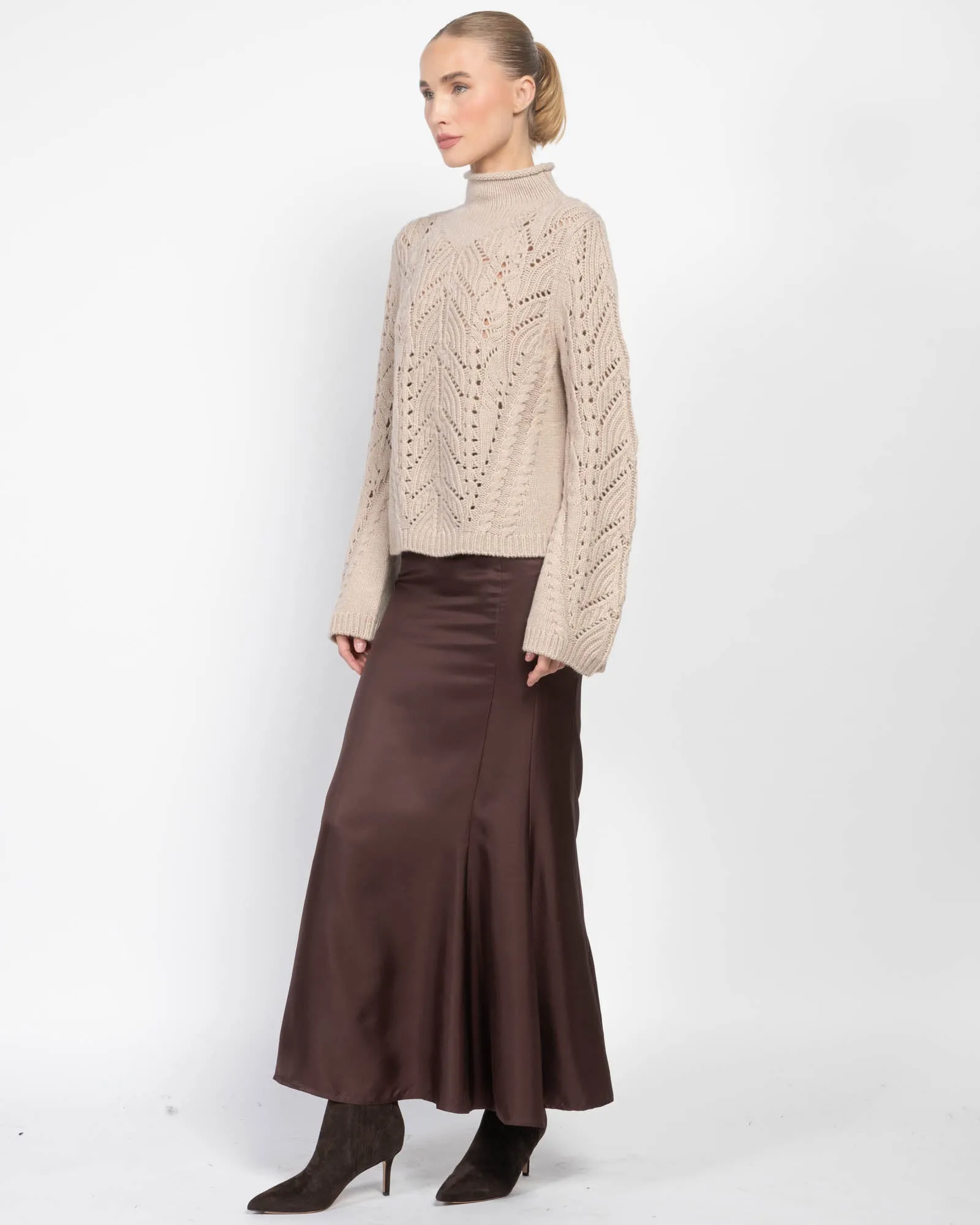 Knit Lace Turtleneck Sweater sold by TNT Fashion product image thumbnail 4