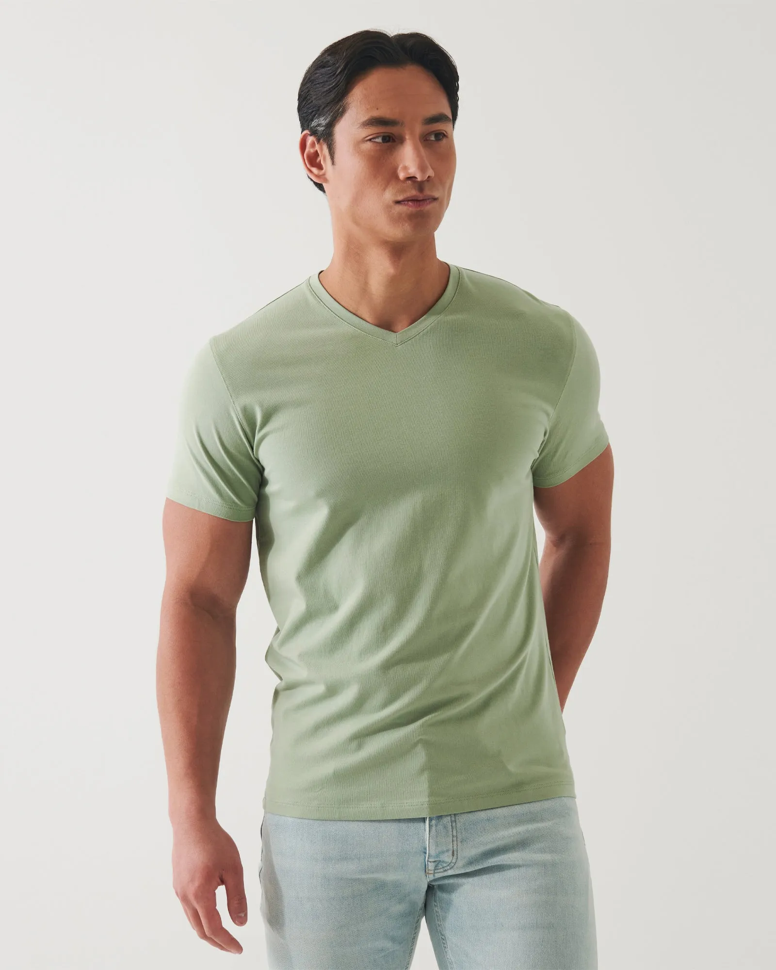 V-Neck Stretch Tee sold by TNT Fashion