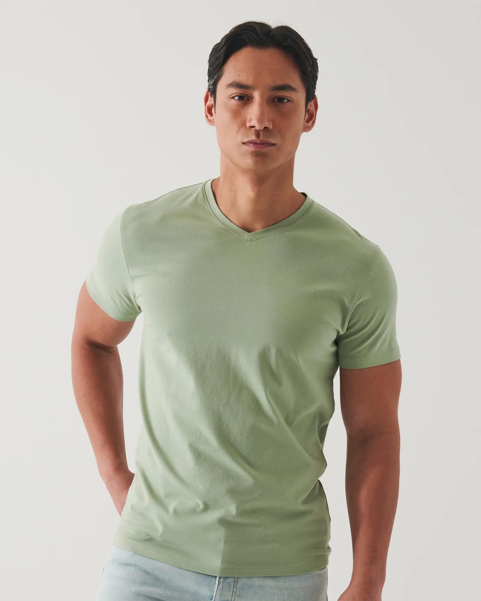 V-Neck Stretch Tee sold by TNT Fashion product image thumbnail 2
