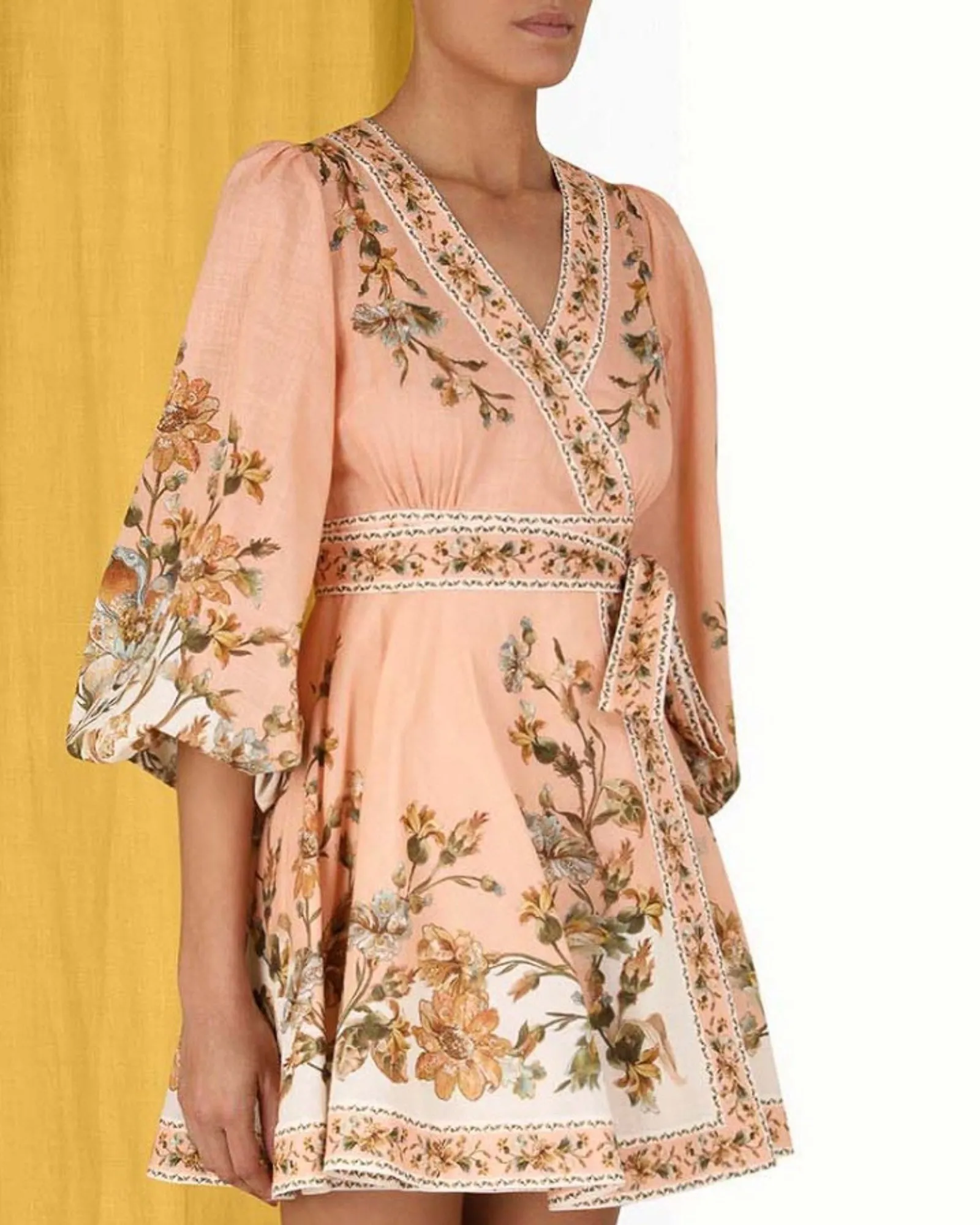 Chintz Wrap Mini Dress sold by TNT Fashion product image thumbnail 4