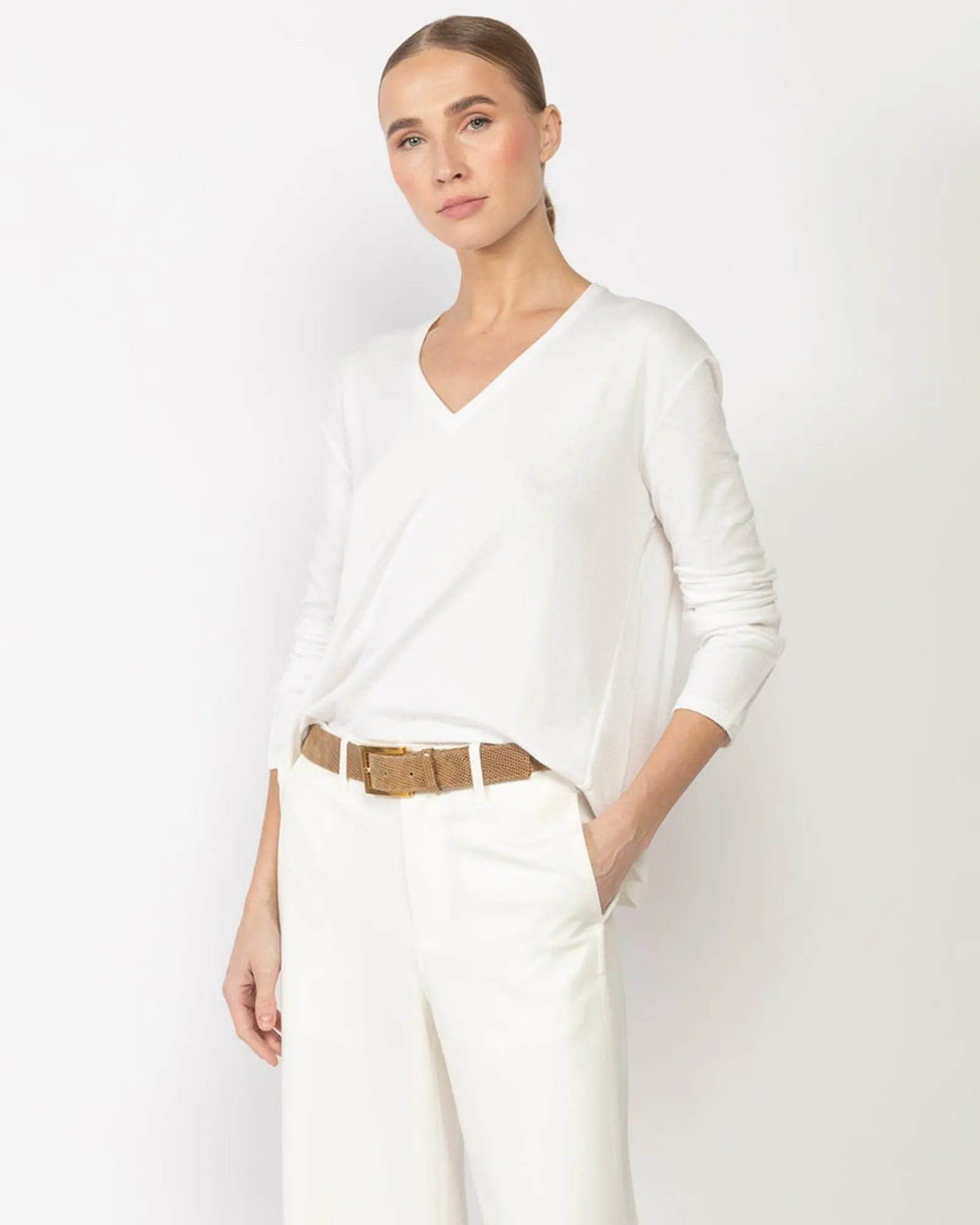 Long Sleeve V-Neck Top sold by TNT Fashion