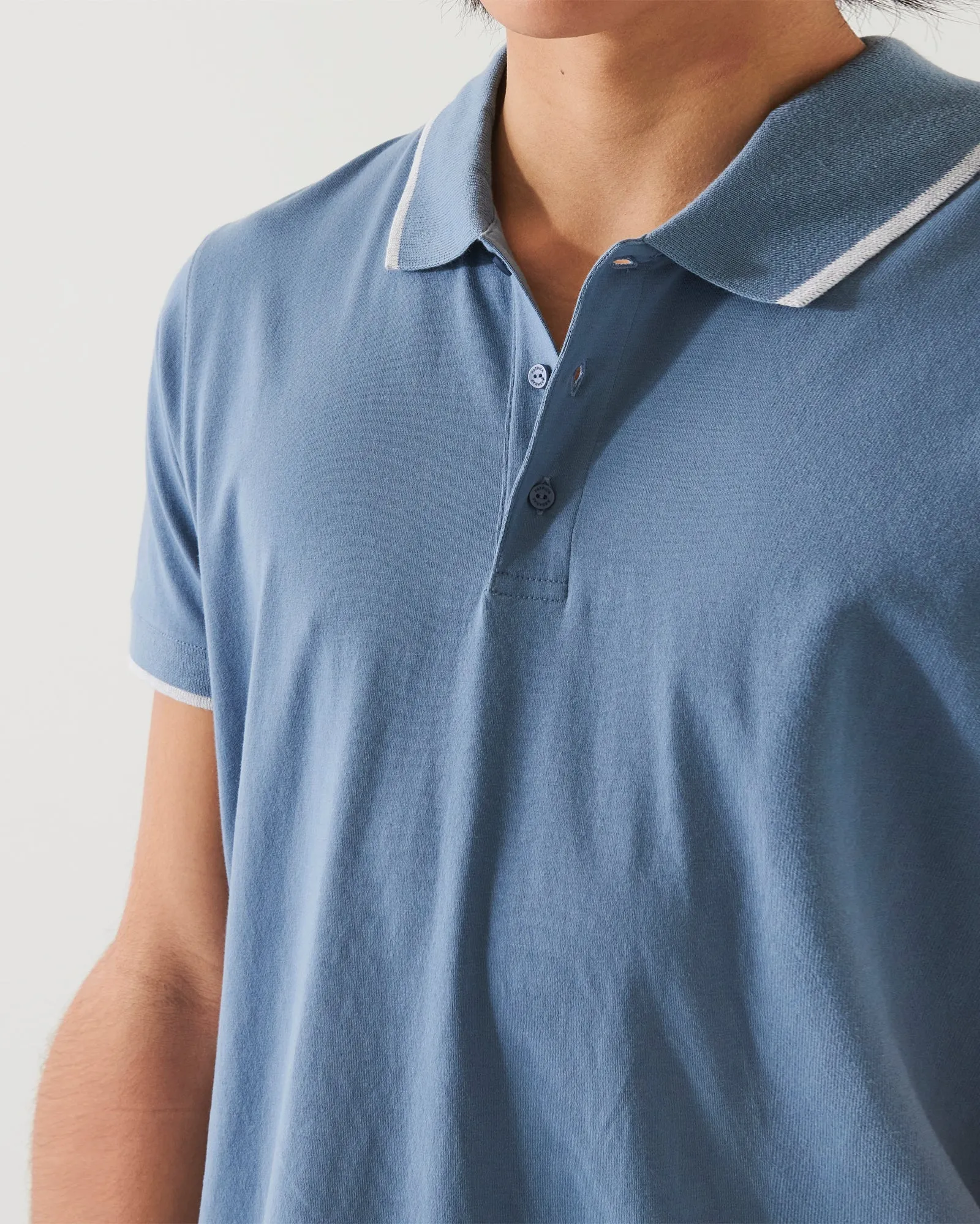 Short Sleeve Tipped Button Polo sold by TNT Fashion product image thumbnail 4