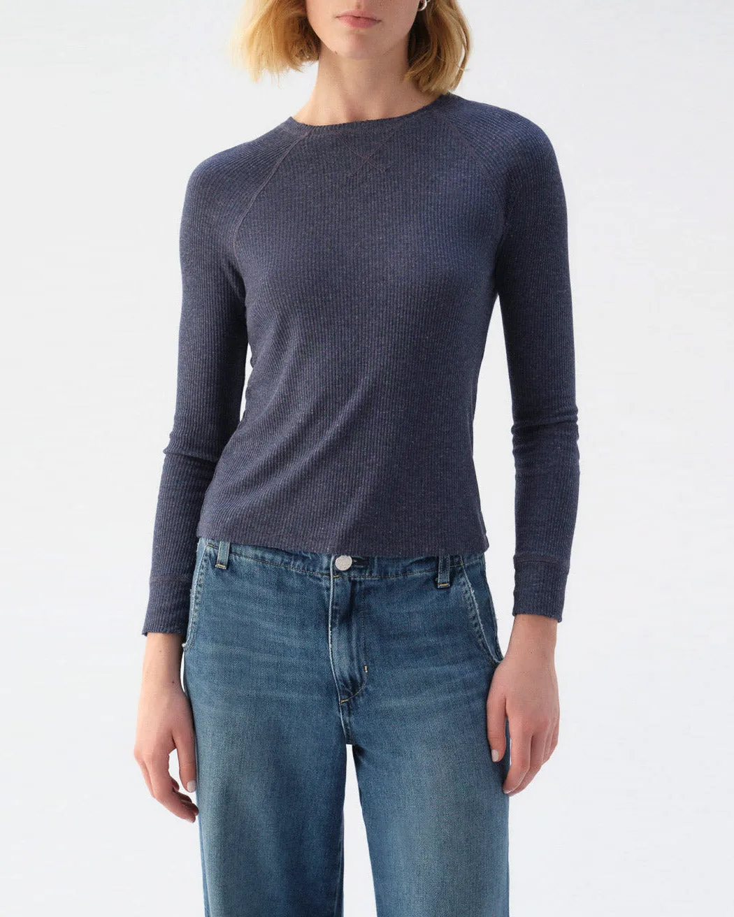 Lovely Long Sleeve Rib Tee sold by TNT Fashion