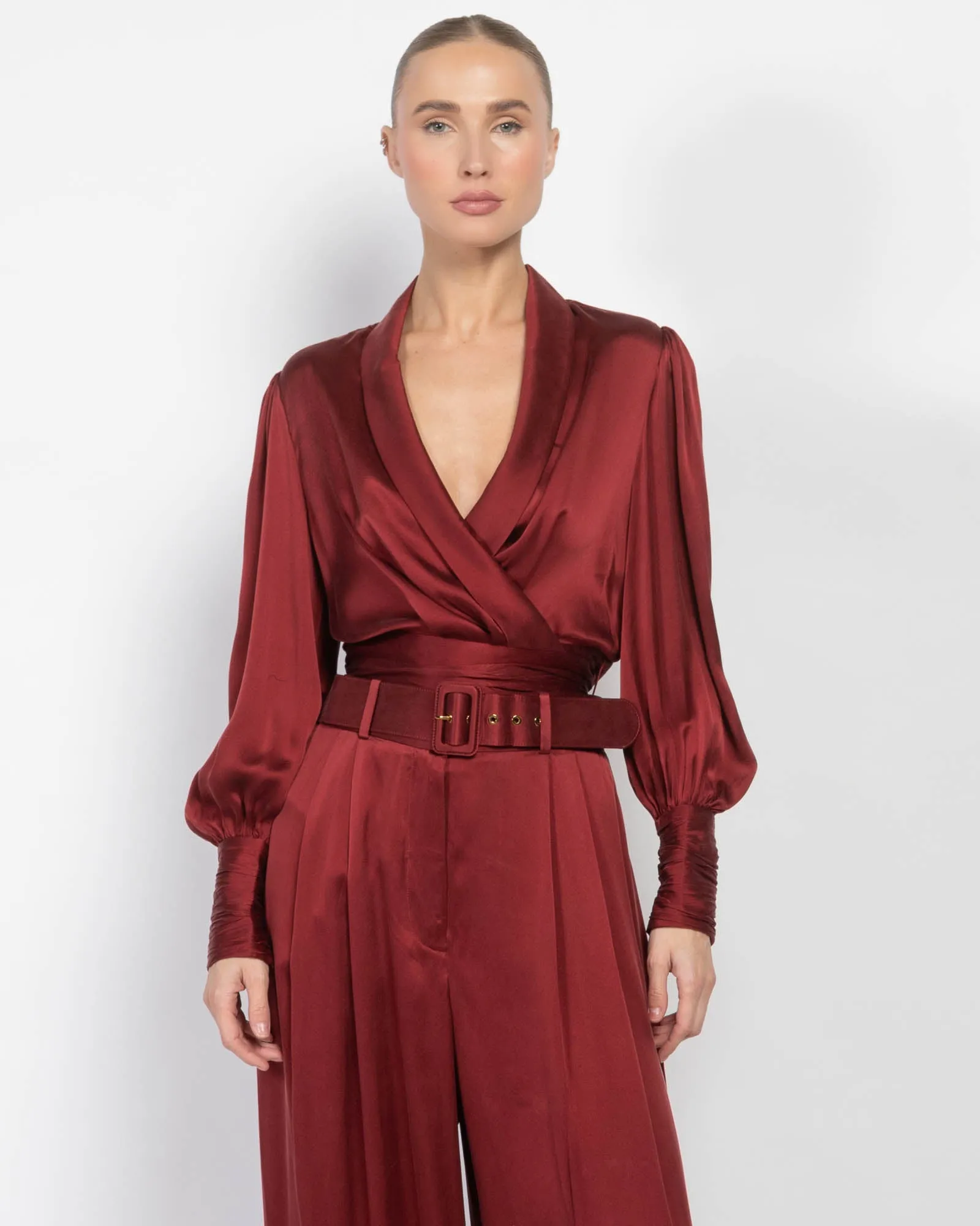 Silk Wrap Top sold by TNT Fashion