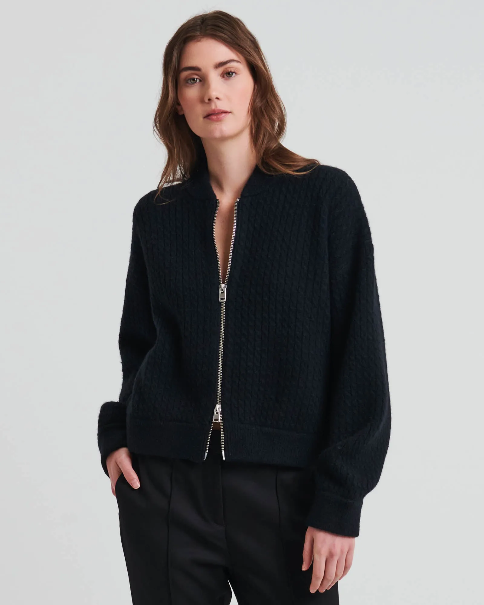 Cable Zip Jacket sold by TNT Fashion