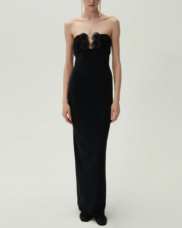 Strapless Flower Maxi Dress sold by TNT Fashion