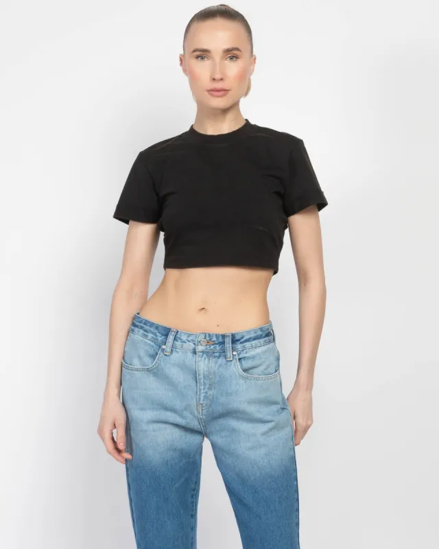 Embossed Shrunken Tee sold by TNT Fashion