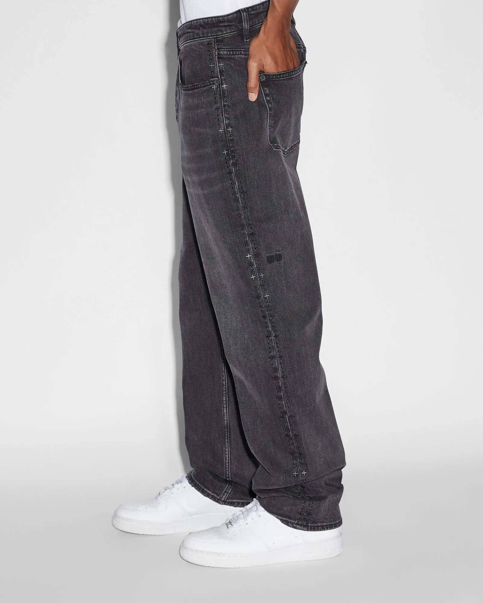 Hazlow Black Metal Jeans sold by TNT Fashion product image thumbnail 4