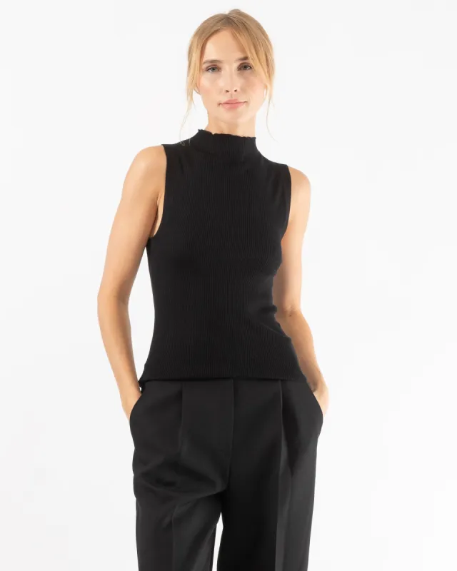 Knit Sleeveless Mock Neck Top sold by TNT Fashion