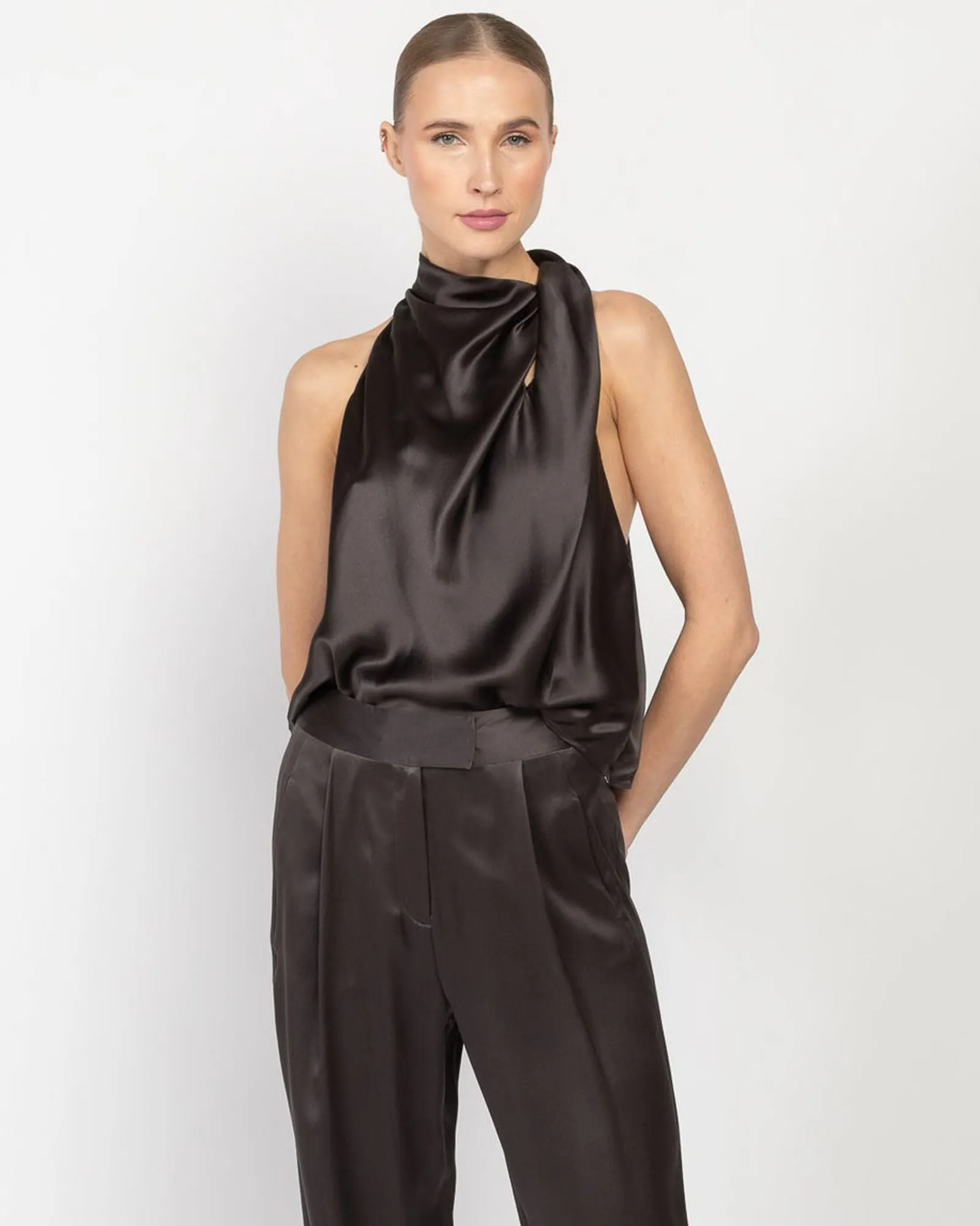 High Neck Drape Top sold by TNT Fashion