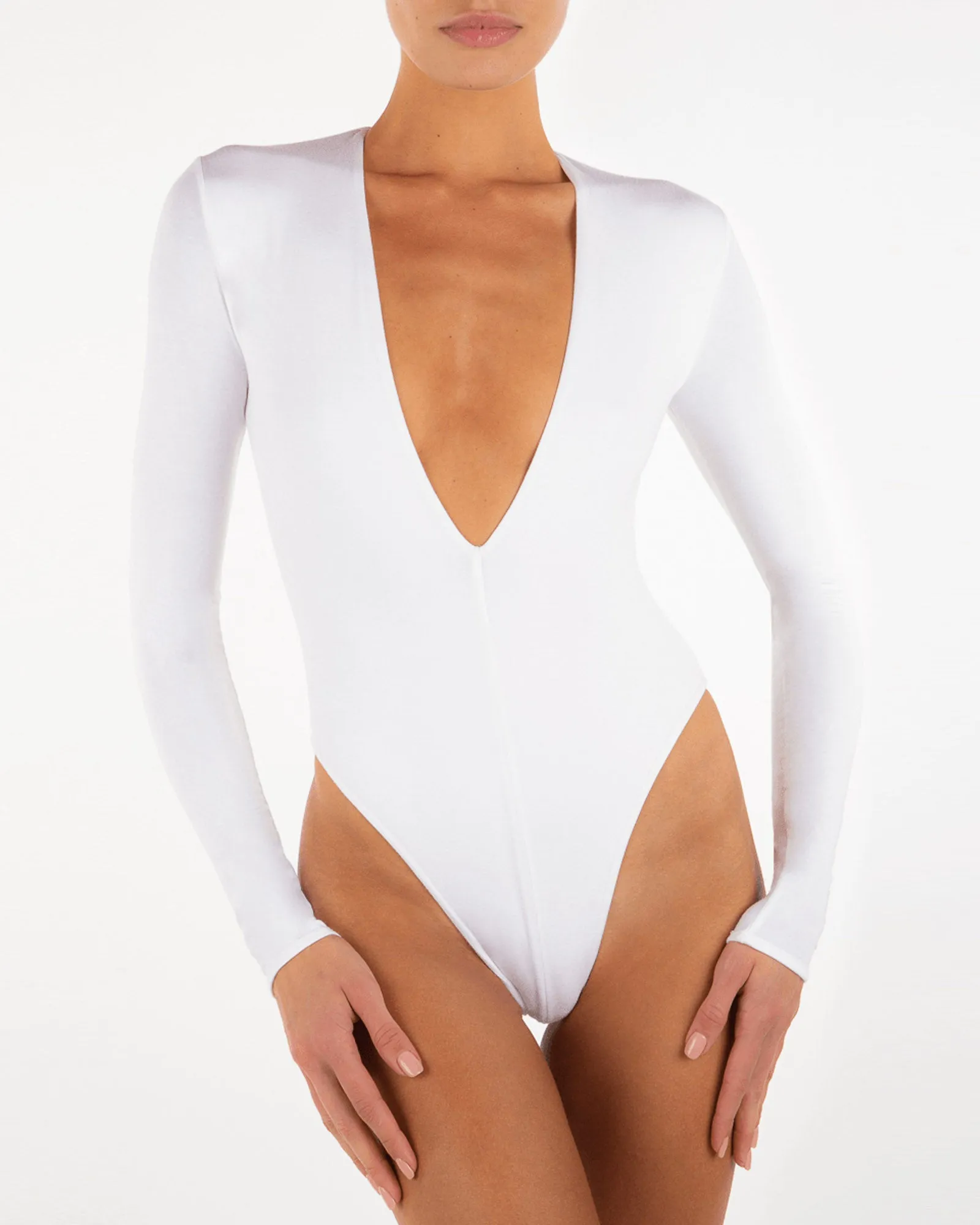 Long Sleeve V-Neck Bodysuit sold by TNT Fashion product image thumbnail 2