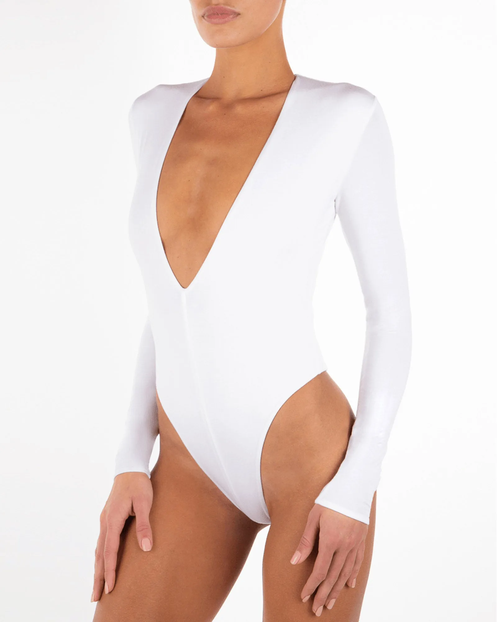 Long Sleeve V-Neck Bodysuit sold by TNT Fashion product image thumbnail 4