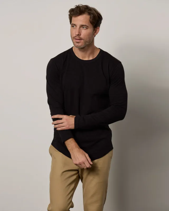 Classic Slub Crew Long Sleeve sold by TNT Fashion