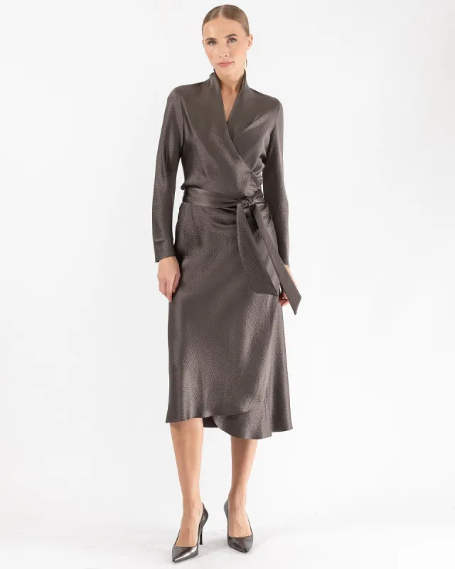 Long Sleeve Wrap Dress sold by TNT Fashion