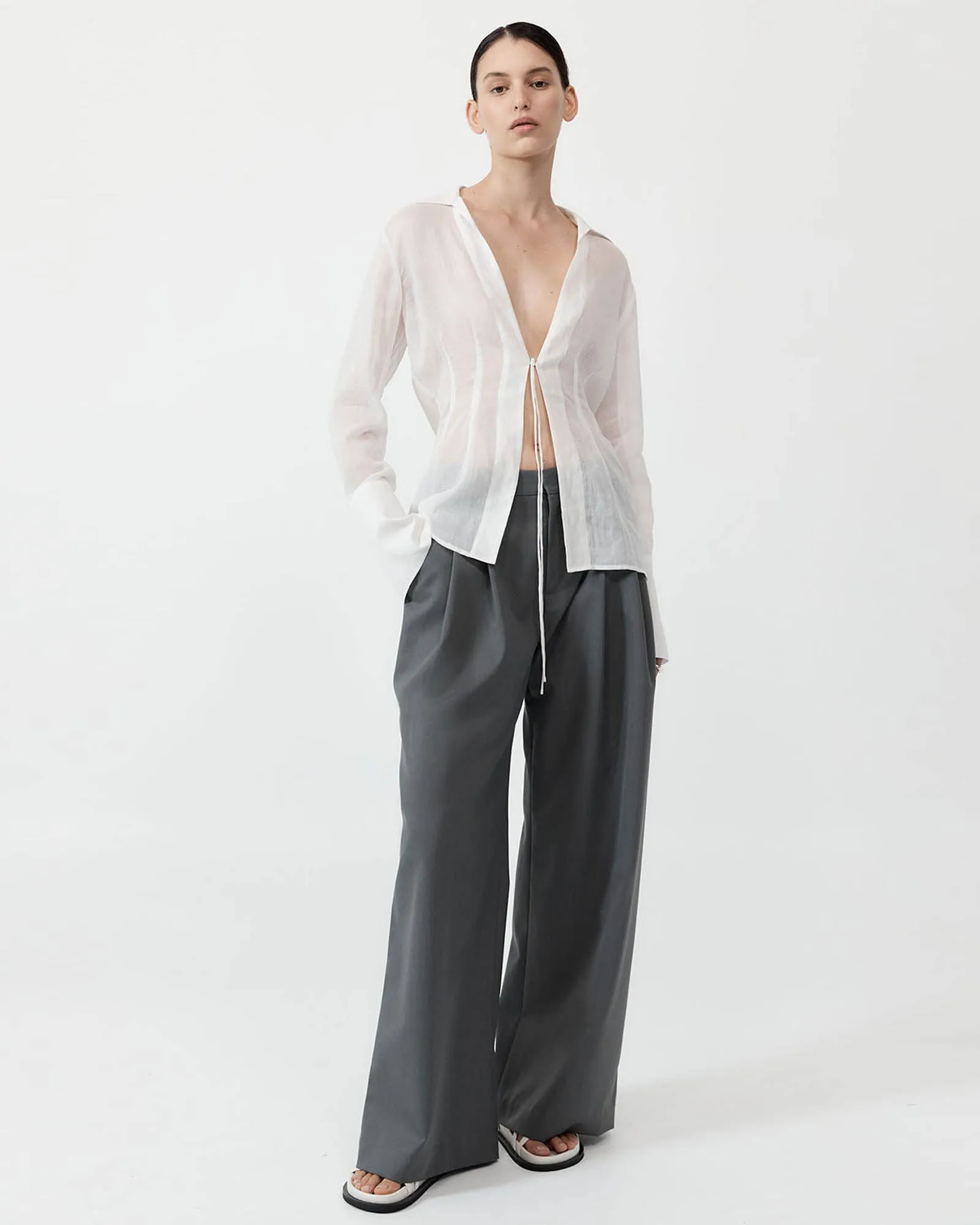 Linen Tie Top sold by TNT Fashion product image thumbnail 2