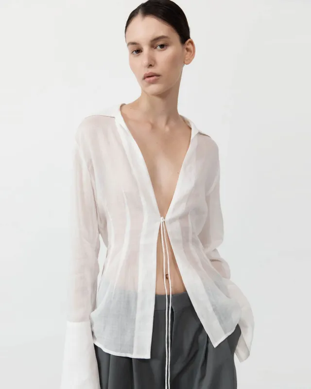 Linen Tie Top sold by TNT Fashion