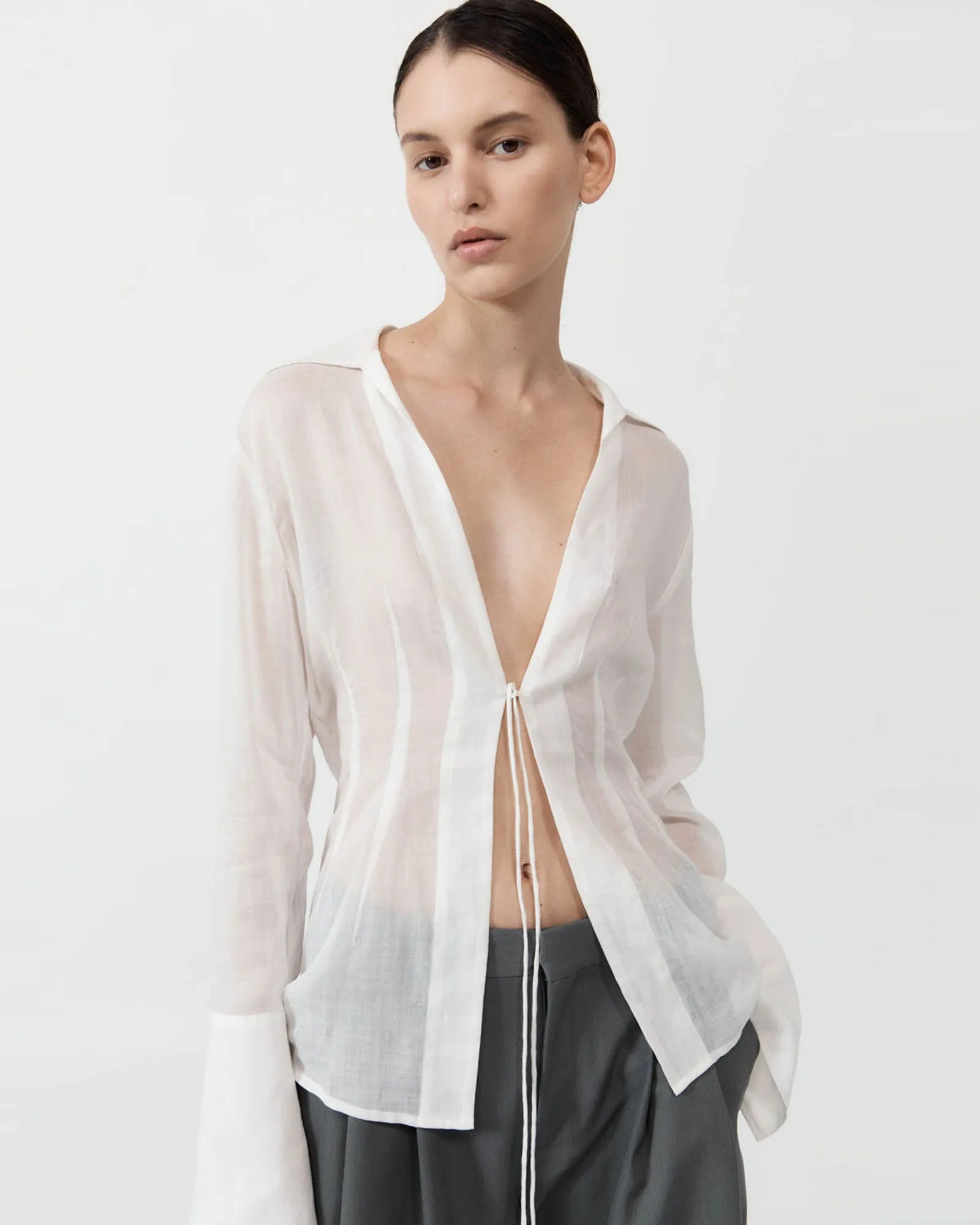 Linen Tie Top sold by TNT Fashion