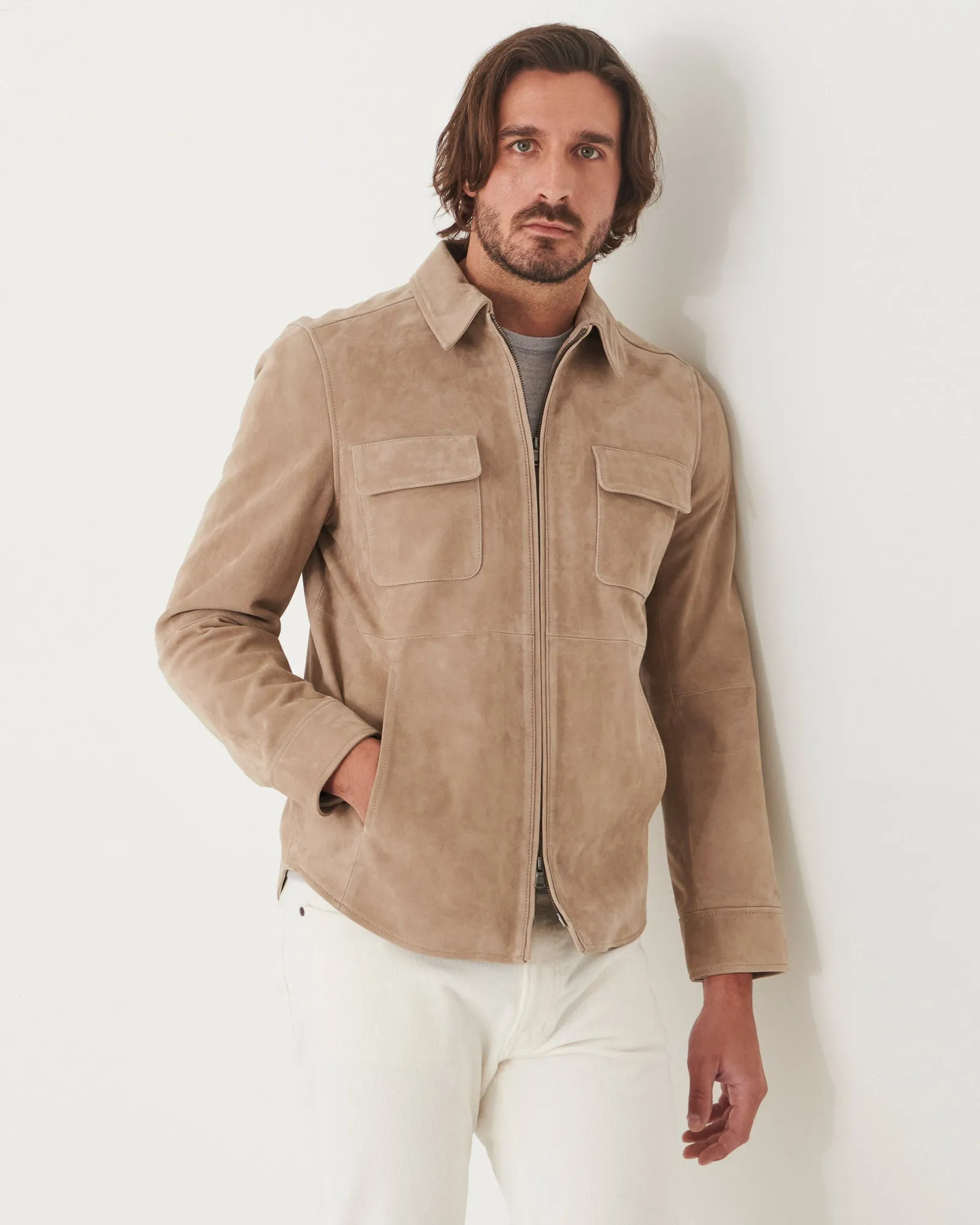 Goat Suede Shirt Jacket sold by TNT Fashion product image thumbnail 3
