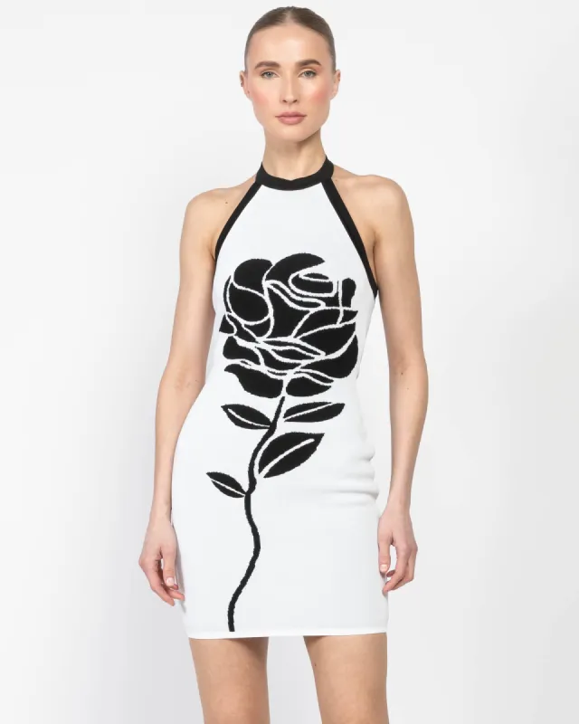 Halterneck Rose Dress sold by TNT Fashion