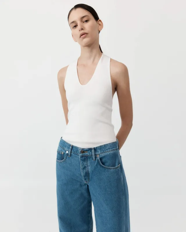 Plunge Neck Knit Top sold by TNT Fashion