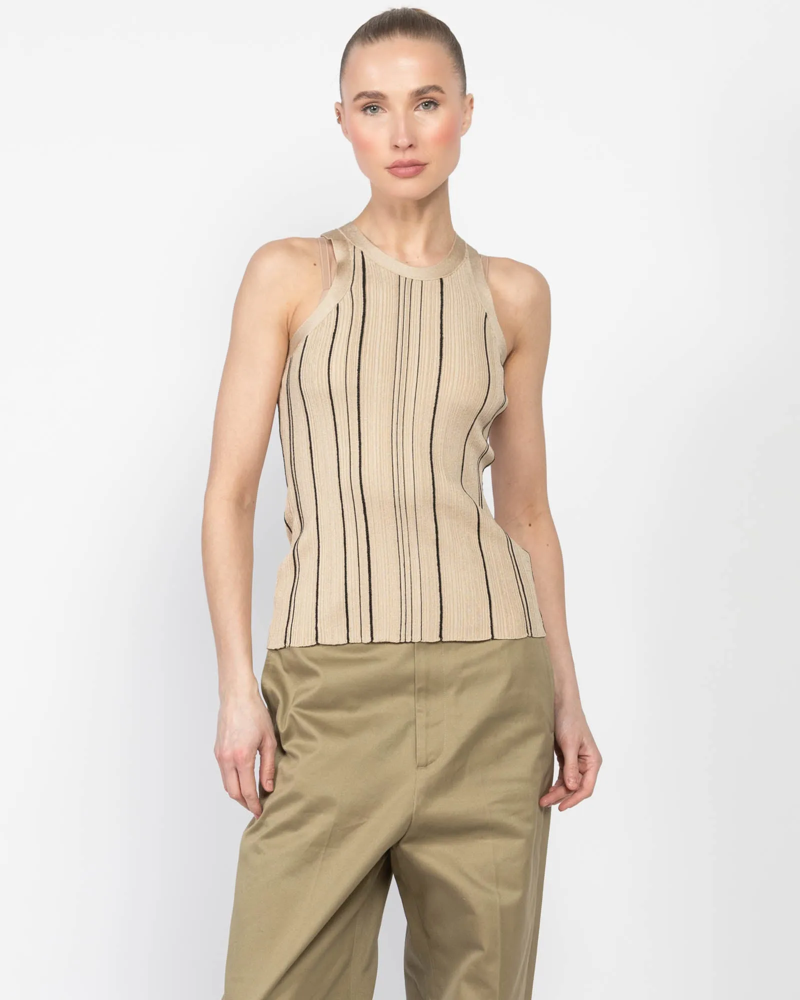 Curved Print Rib Tank sold by TNT Fashion