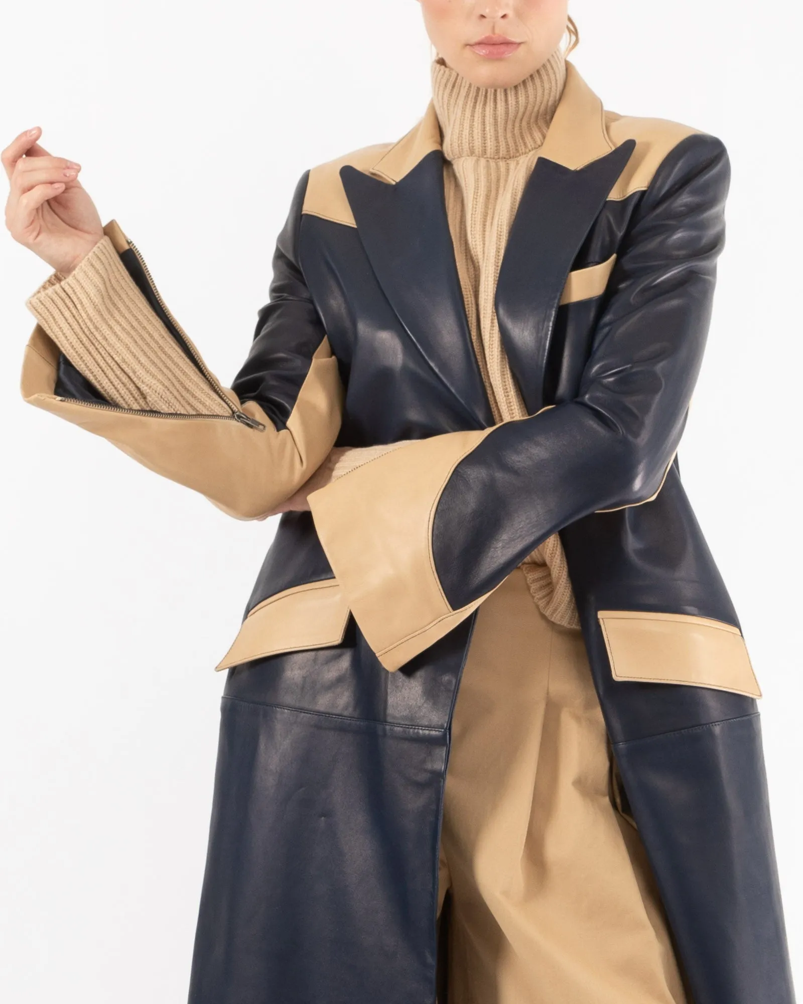 Leather Cash Coat sold by TNT Fashion product image thumbnail 5