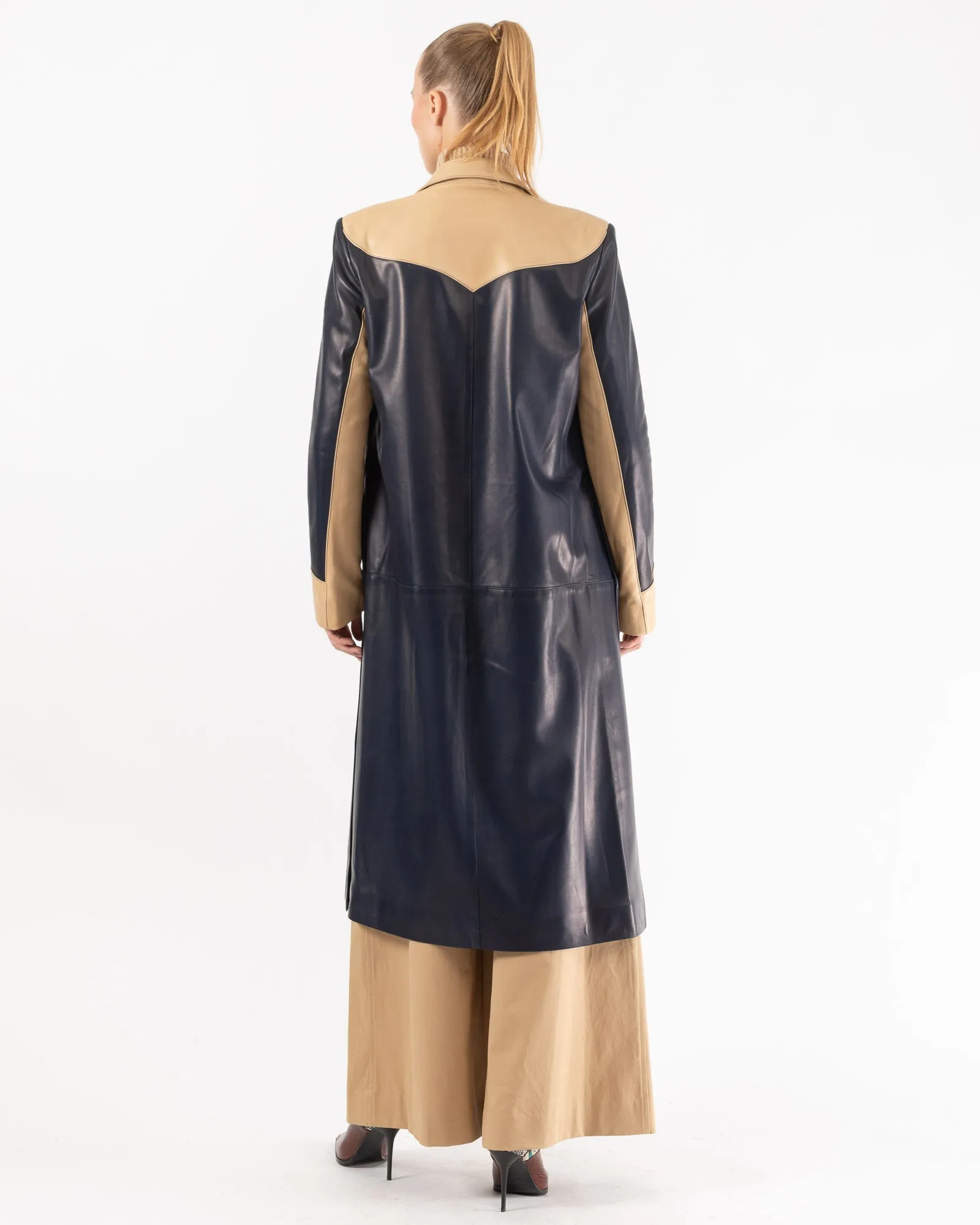 Leather Cash Coat sold by TNT Fashion product image thumbnail 4