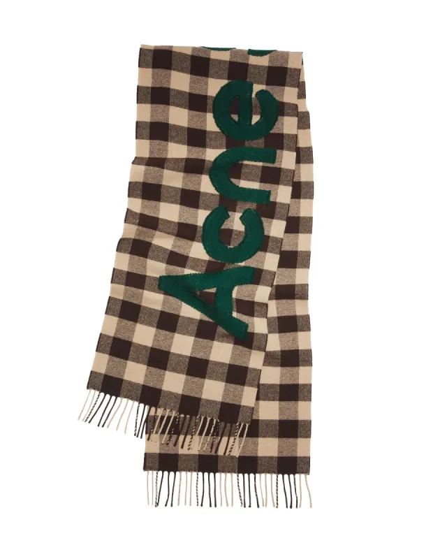 Checked Logo Scarf sold by TNT Fashion