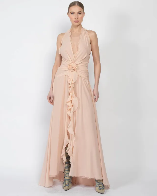 Halter Ruffle Dress made by TNT Fashion