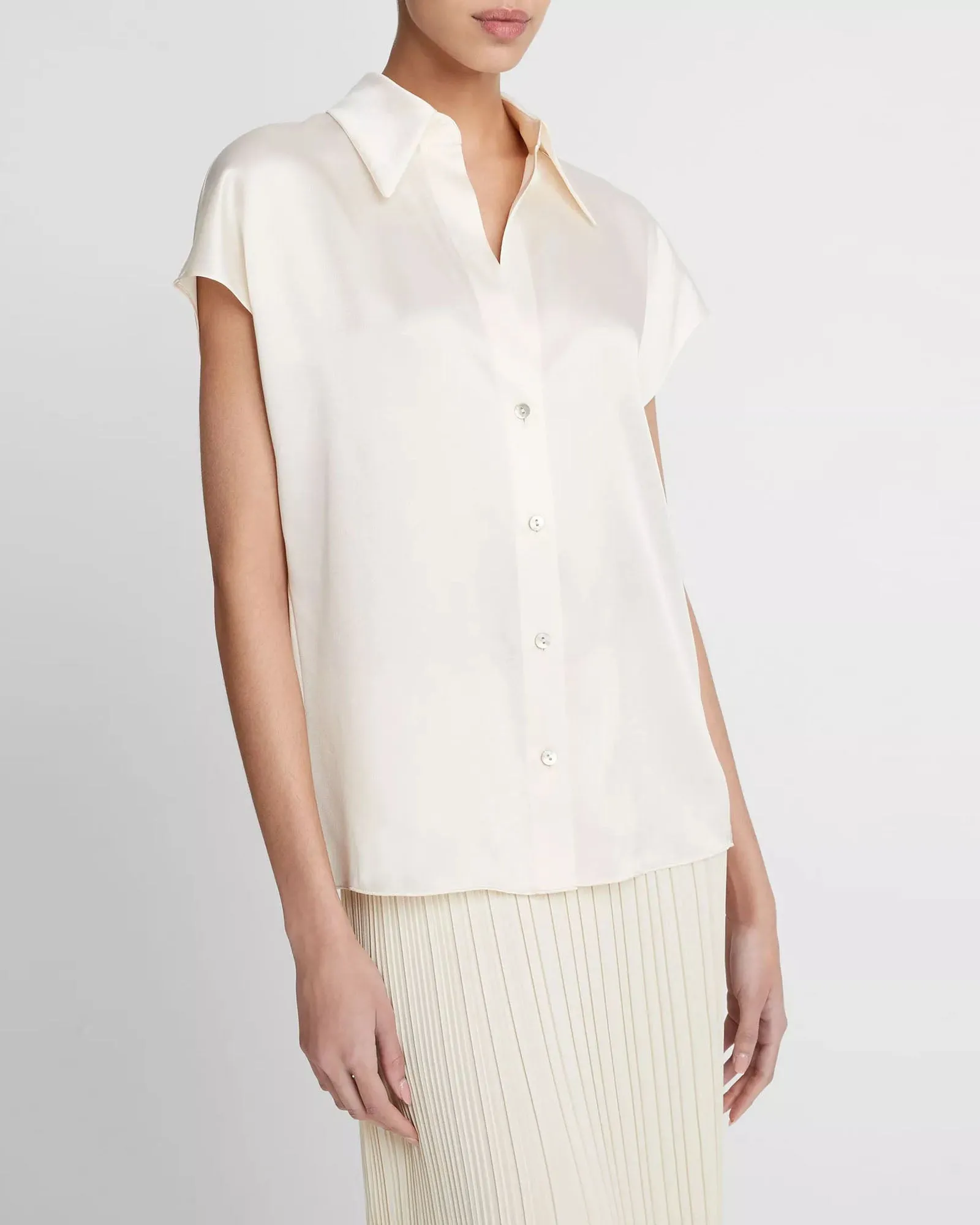 Cap Sleeve Ruched Blouse sold by TNT Fashion